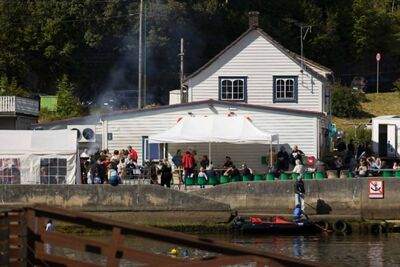 A hive of activity on the quay